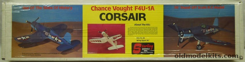 Sterling Corsair F4U-1A - 36 Inch RC or Control Line Flying Model (F4U1A), FS-36 plastic model kit